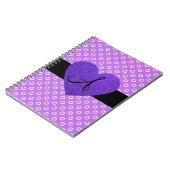 Carnet Coeurs pourpres de monogramme de pois (Côté gauche)