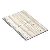 Carnet Cœurs rayés blanc crème (Côté Droit)