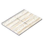 Carnet Cœurs rayés blanc crème (Côté gauche)