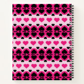 Carnet Coeurs rose et noir (Dos)