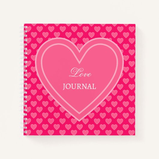 Carnet Coeurs roses (Devant)