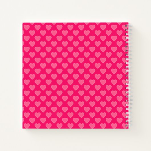 Carnet Coeurs roses (Dos)