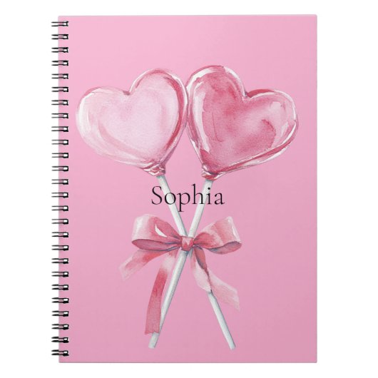 Carnet Cœurs roses (Devant)