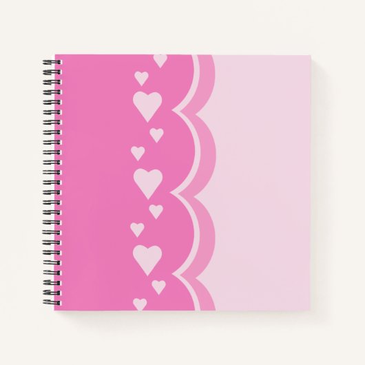 Carnet Coeurs roses (Devant)