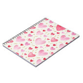 Carnet Cœurs roses aquarelle doux (Côté gauche)