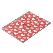Carnet Cœurs Roses Blancs Rouges (Côté gauche)
