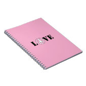 Carnet Cœurs roses chic amour paix (Côté Droit)