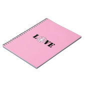 Carnet Cœurs roses chic amour paix (Côté gauche)