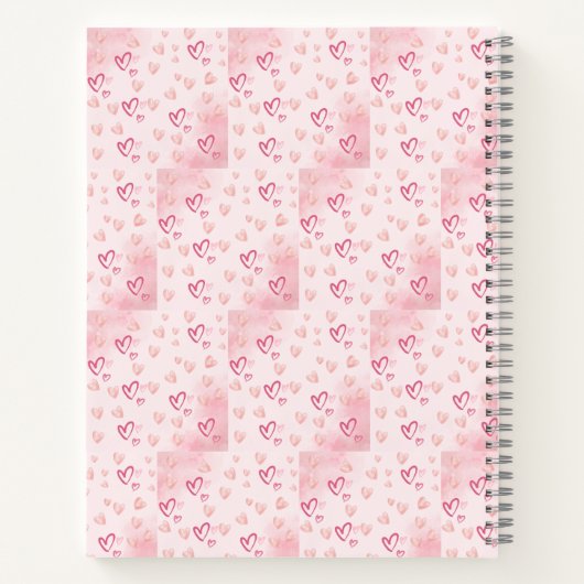 Carnet Coeurs roses mignons (Dos)