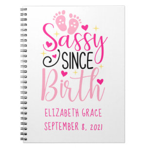 Carnet Coeurs roses Statistiques de naissance Sassy depui