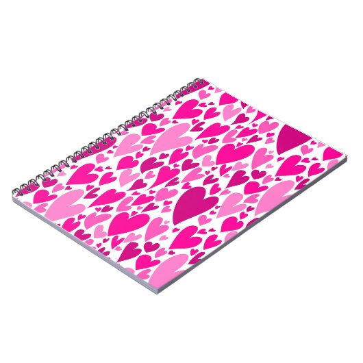 Carnet Coeurs roses super et romantiques Saint-Valentin (Côté gauche)