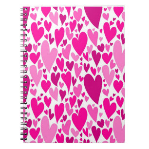 Carnet Coeurs roses super et romantiques Saint-Valentin