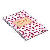 Carnet Coeurs rouge rose mignon Heureuse Sainte-Valentin  (Côté Droit)