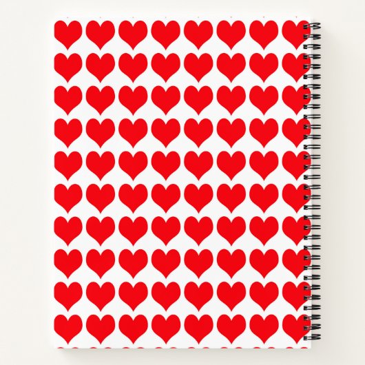 Carnet Coeurs rouges (Dos)