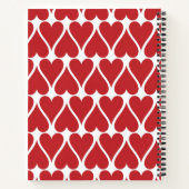 Carnet Coeurs rouges allongés (Dos)