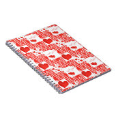 Carnet Coeurs rouges, amour. (Côté Droit)