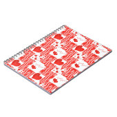 Carnet Coeurs rouges, amour. (Côté gauche)