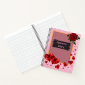 Carnet Coeurs rouges et Parties scintillant Rose (Intérieur)