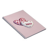 Carnet Cœurs rouges roses XOXO (Côté Droit)