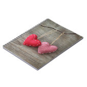 Carnet Coeurs rouges sur le tableau en bois 2 (Côté gauche)