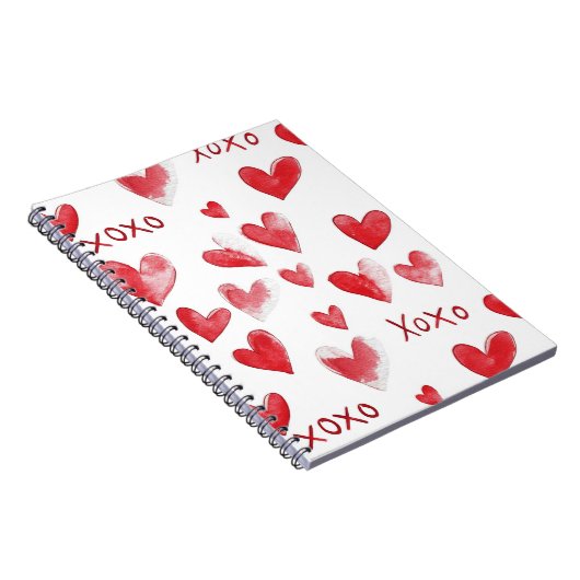 Carnet Coeurs rouges XOXO Love (Côté Droit)