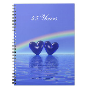 Carnet Coeurs saphirs du 45e anniversaire