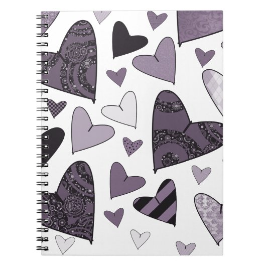 Carnet Coeurs stylisés (Devant)