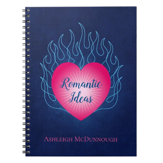 Carnet Coeurs sur le feu Idées romantiques (Devant)
