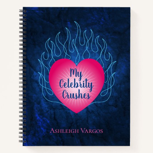 Carnet Coeurs sur les cris de la célébrité du feu (Devant)