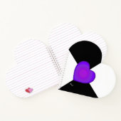 Carnet Cœurs violets B&W qui battent (Intérieur)
