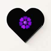 Carnet Cœurs violets B&W qui battent (Dos)