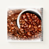 Carnet Coffee Beans White Cup Cool Classic Carré Spiral (Dos)