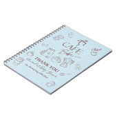 Carnet Coffee Blue Bow Cafe Bebe Baby Shower Guest Book (Côté gauche)