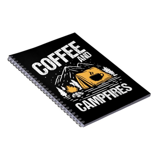 Carnet Coffee Campfires Funny Nature Camping (Côté Droit)