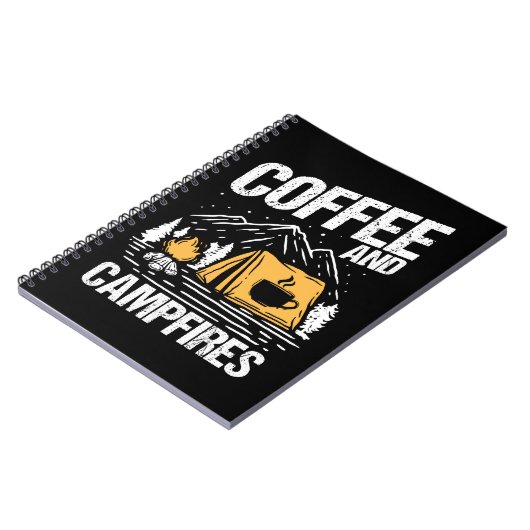 Carnet Coffee Campfires Funny Nature Camping (Côté gauche)
