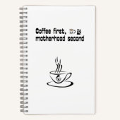 Carnet Coffee First Motherhood Second - Bold Typographie (Recto)