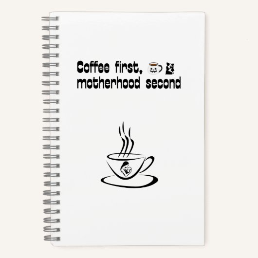 Carnet Coffee First Motherhood Second - Bold Typographie (Recto)