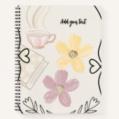 Carnet Coffee & Flowers Spiral Notebook for Book Lovers (Devant)