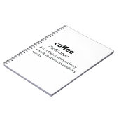 Carnet Coffee Funny Dictionnaire Définition (Côté gauche)