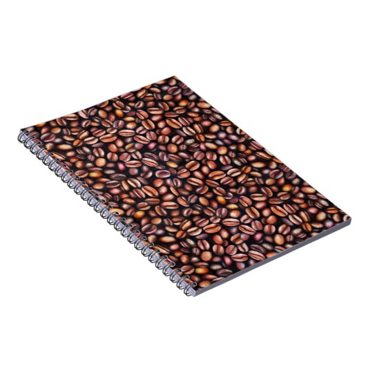 Carnet Coffee Haricots crayon Motif Rustique Brown (Côté Droit)