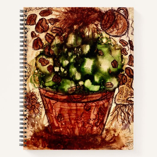 Carnet Coffee Splash Art Notebook – Vibrant Coffee Bean W (Devant)