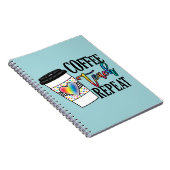 Carnet Coffee Teach Repeat - Fun Teacher Life (Côté Droit)