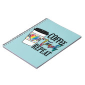 Carnet Coffee Teach Repeat - Fun Teacher Life (Côté gauche)