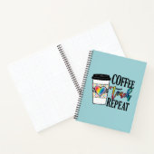 Carnet Coffee Teach Repeat - Fun Teacher Life (Intérieur)