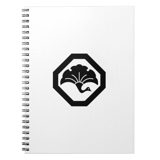 Carnet Coin d'angle coupé avec une grue gingko (Devant)