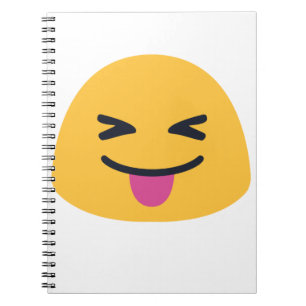 Carnet Coincé la langue yeux fermés Emoji