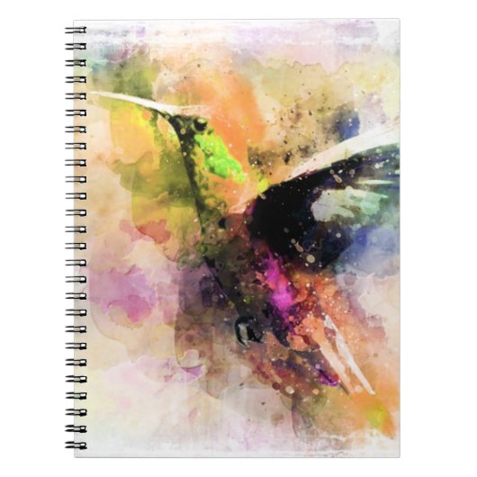 Carnet Colibri à l'aquarelle (Devant)