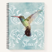 Carnet Colibri à l'Arrière - plan fleuri (Devant)