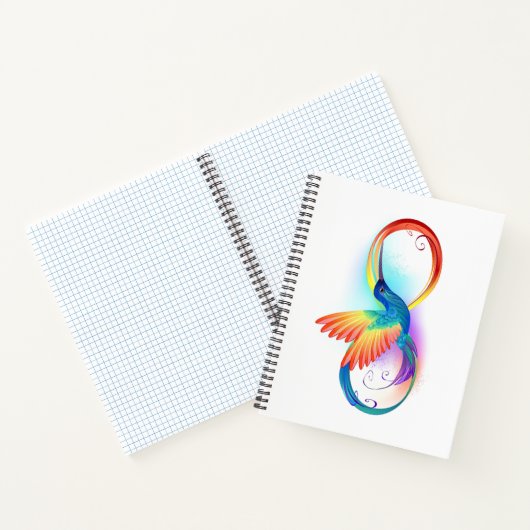 Carnet Colibri arc-en-ciel avec symbole Infinity (Intérieur)