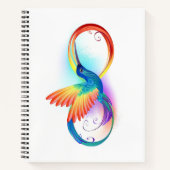 Carnet Colibri arc-en-ciel avec symbole Infinity (Devant)